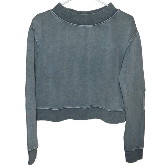 Free People Exposed Seam Blue Gray Pullover Size XS - Picture 1 of 12